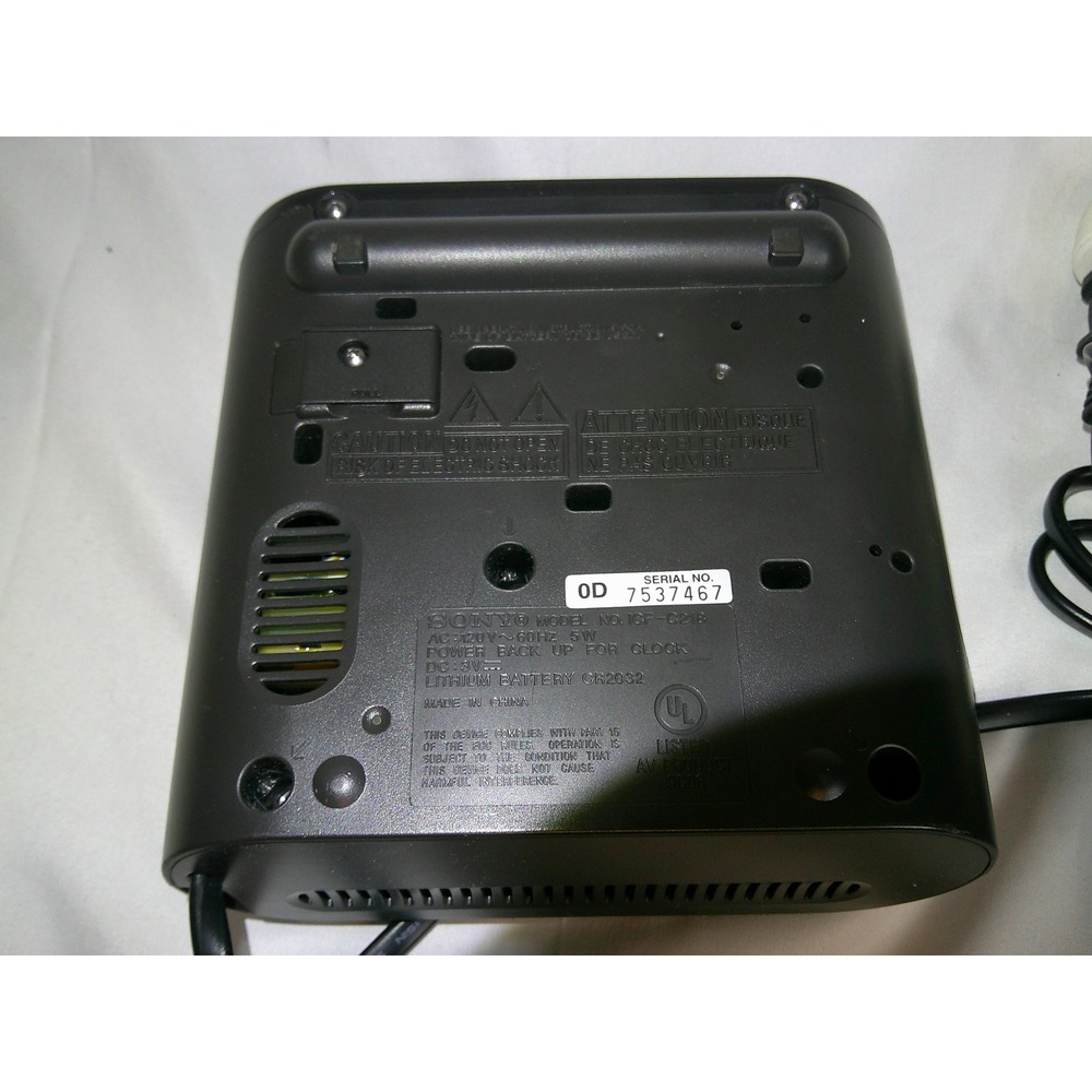 Sony Dream Machine Auto Time Set FM/AM Clock Radio ICF-C218 Alarm Tested‎ - Picture 4 of 5